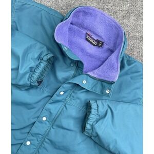 Patagonia Shelled Synchilla Jacket Mens M Teal Purple‎ Vintage 28331 USA Made